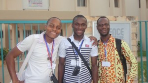 Eccl&eacute;siaste Deudjui, Gilbert LOWOSSOU (moi) et Benjamin Yobouet  Cr&eacute;dit: Je ne sais plus!